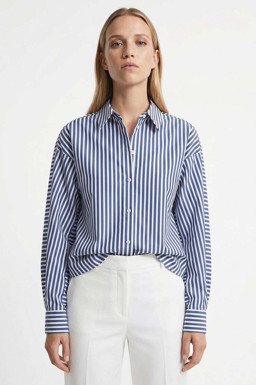 Emersyn Cotton Shirt - BLUE