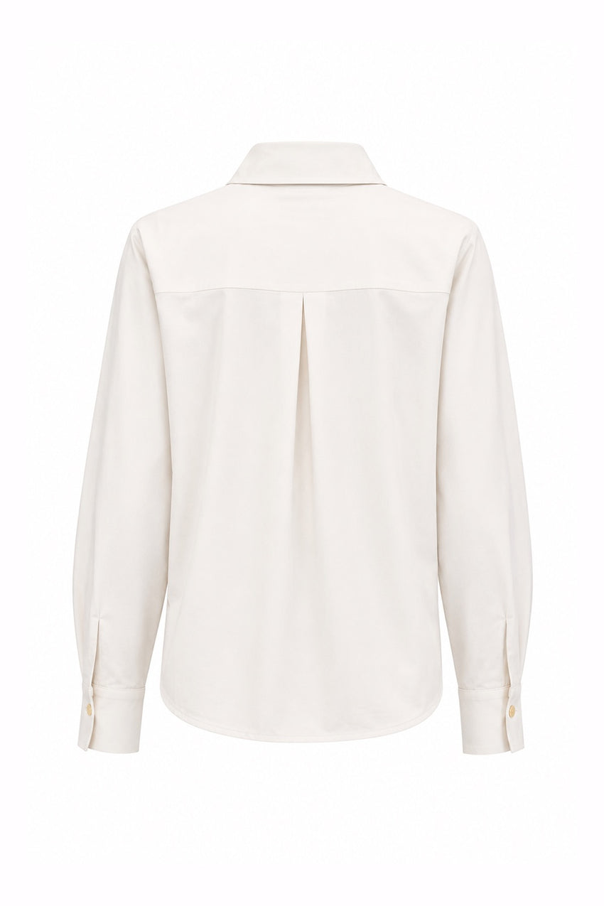 Corinne Poplin Shirt – ECRU