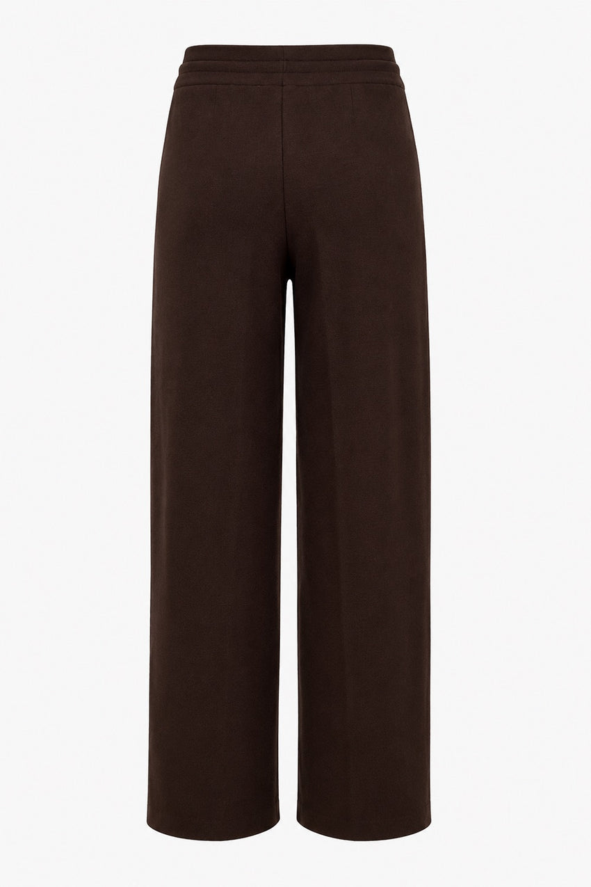 Drawstring Knitted Trousers – Brown