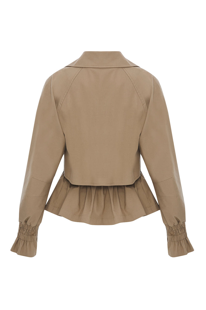 Yareli Trench-Style Shirt Collar Jacket