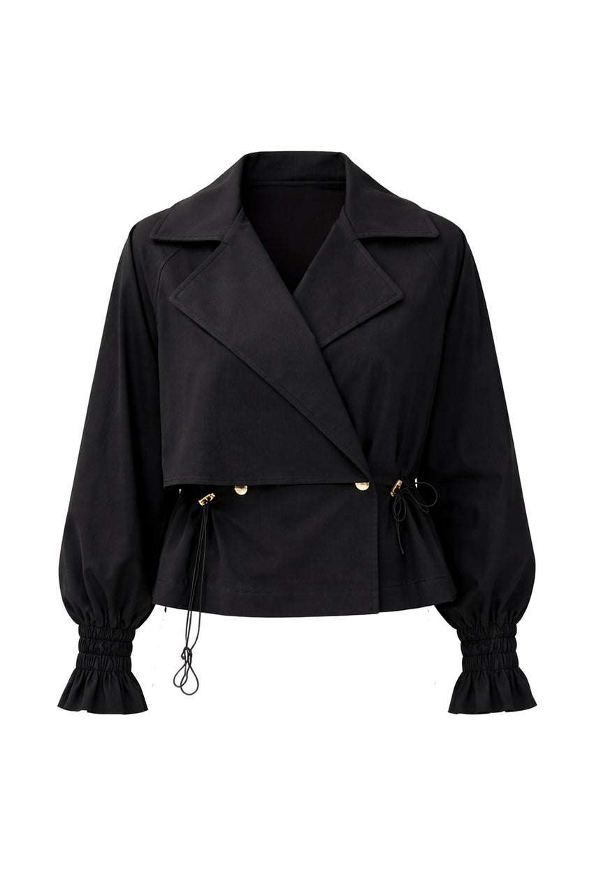 Yareli Collar Jacket – BLACK