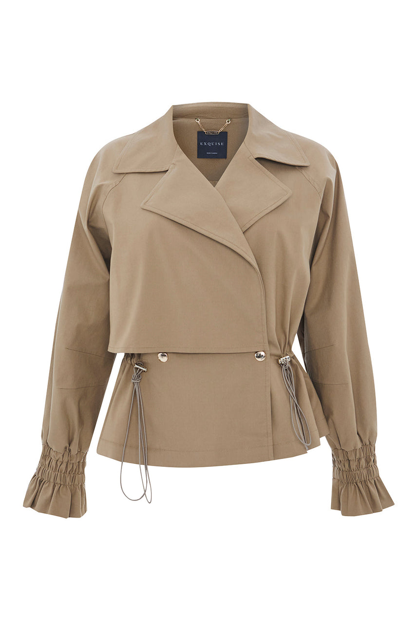 Yareli Trench-Style Shirt Collar Jacket