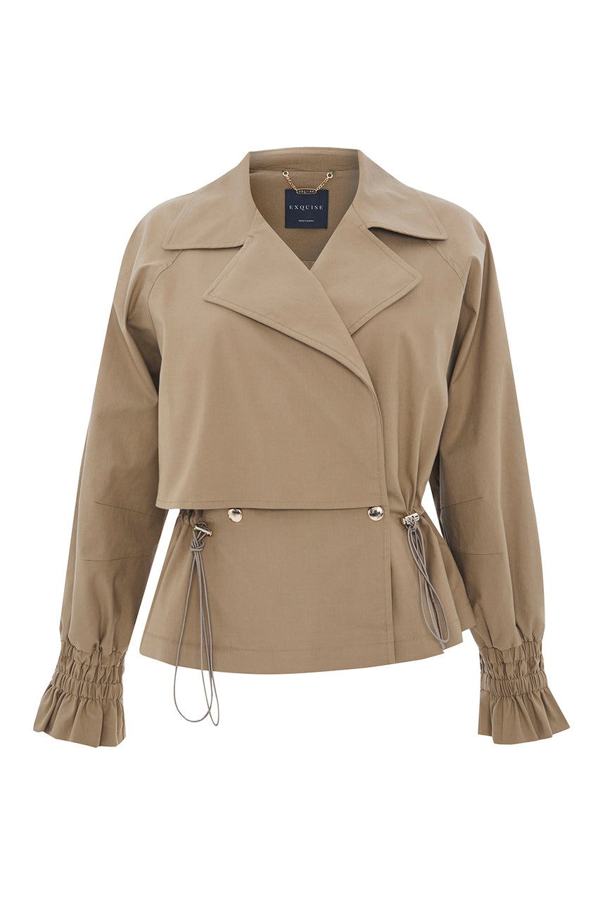 Yareli Collar Jacket – BEIGE
