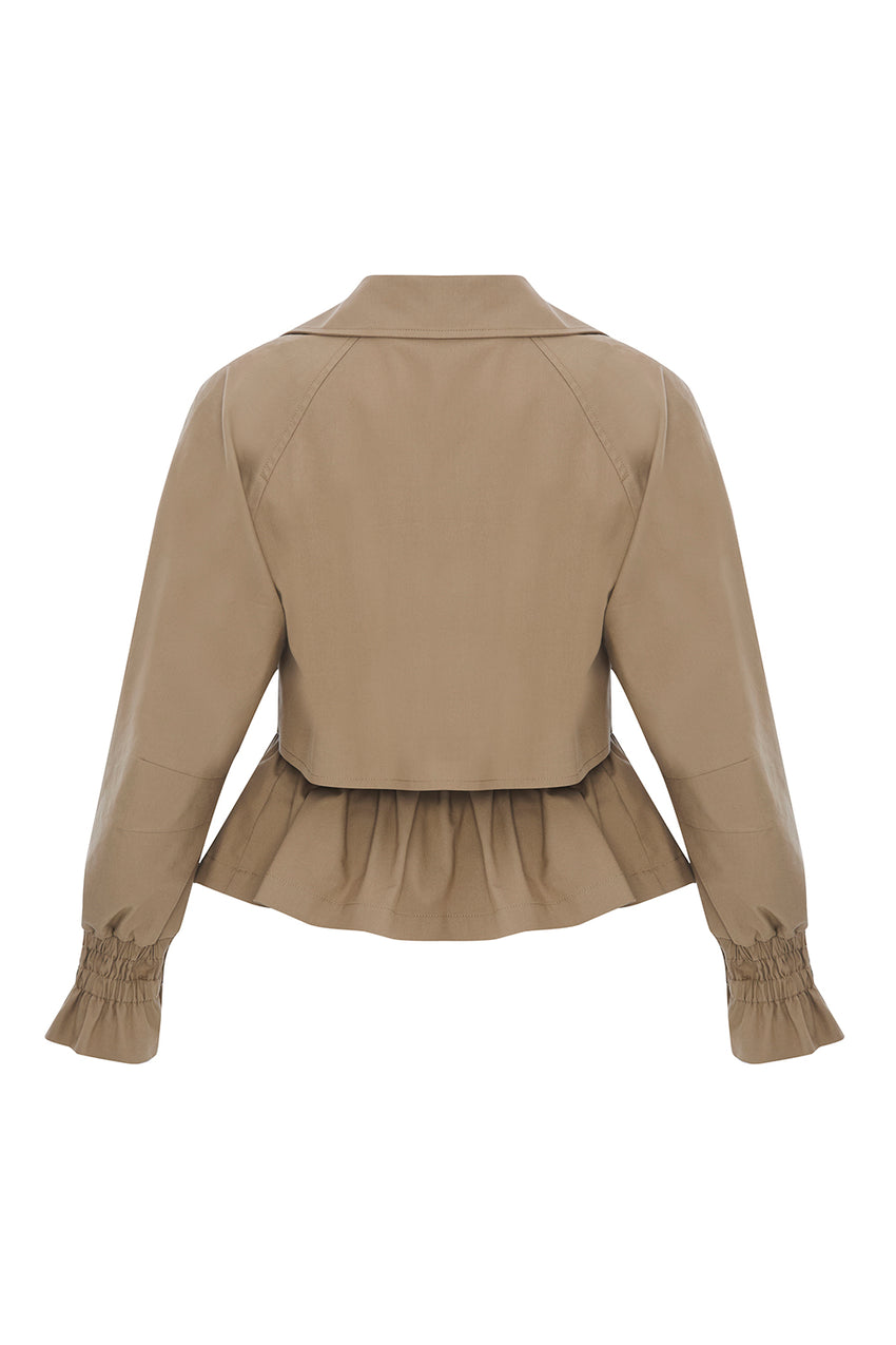 Yareli Collar Jacket – BEIGE