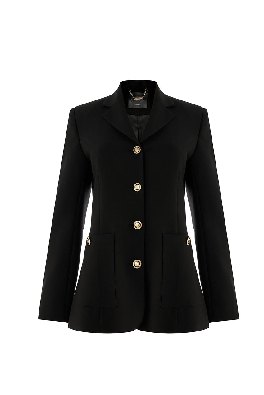 Veda Tailored Jacket with Shirt Collar & Pockets
