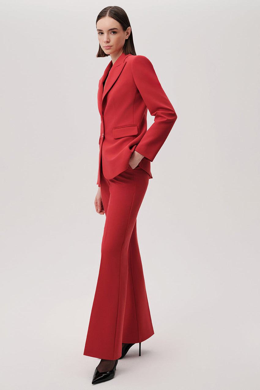 Sincere Tailored Jacket with Shirt Collar, Long Sleeves, and Pockets