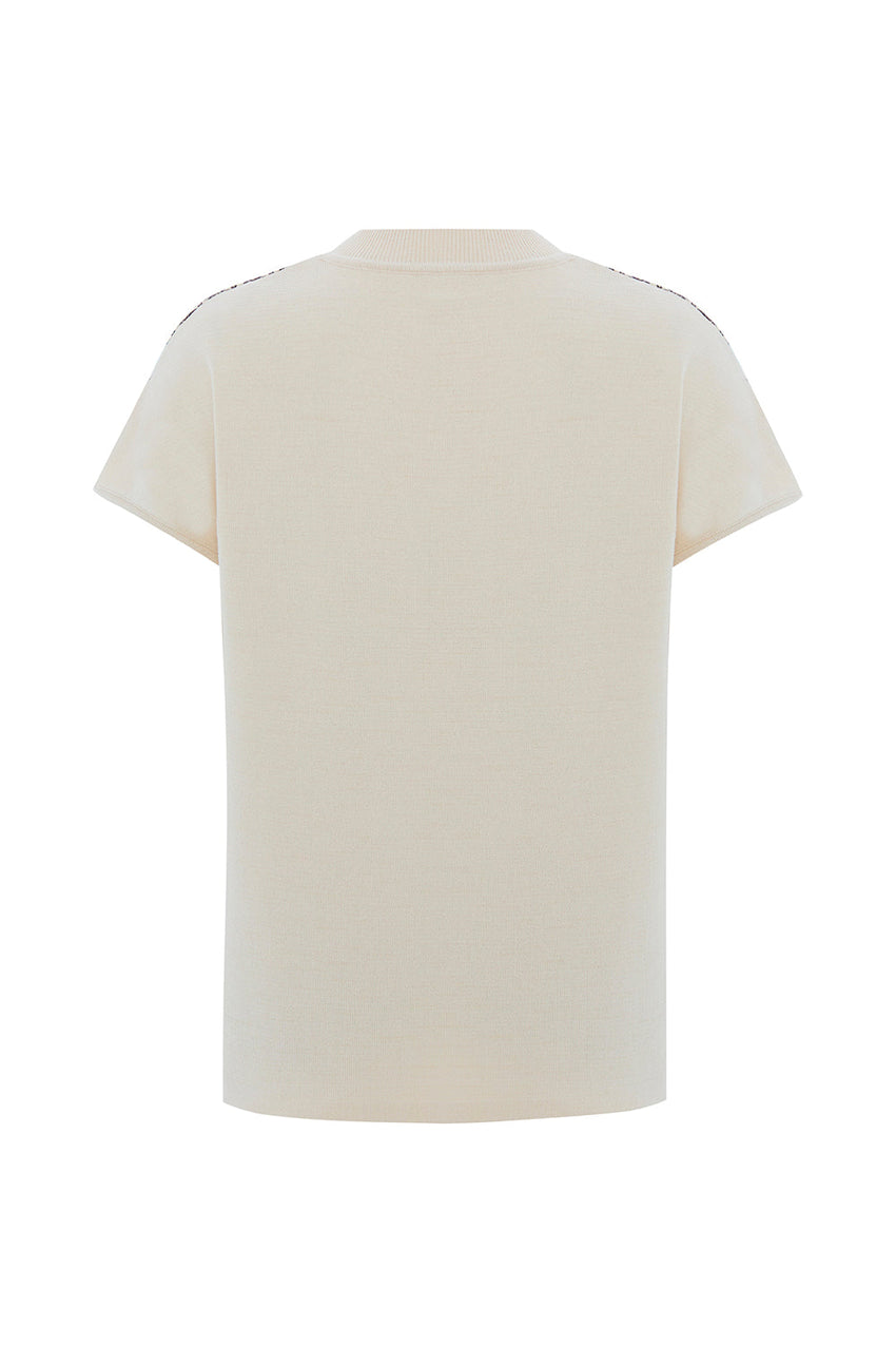 Pennyhort Sleeve Crew Neck Blouse