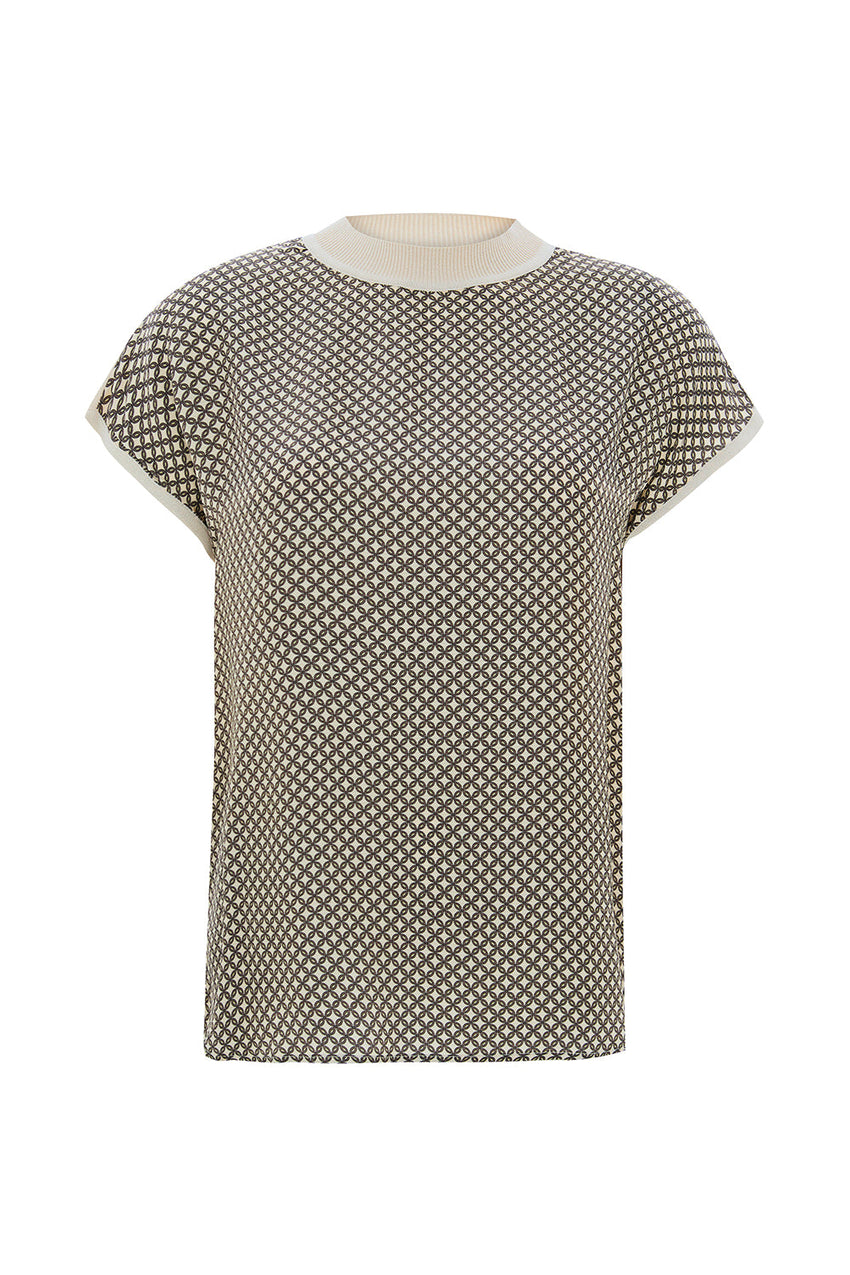 Pennyhort Sleeve Crew Neck Blouse