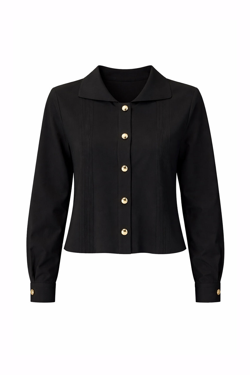Corinne Poplin Shirt – BLACK
