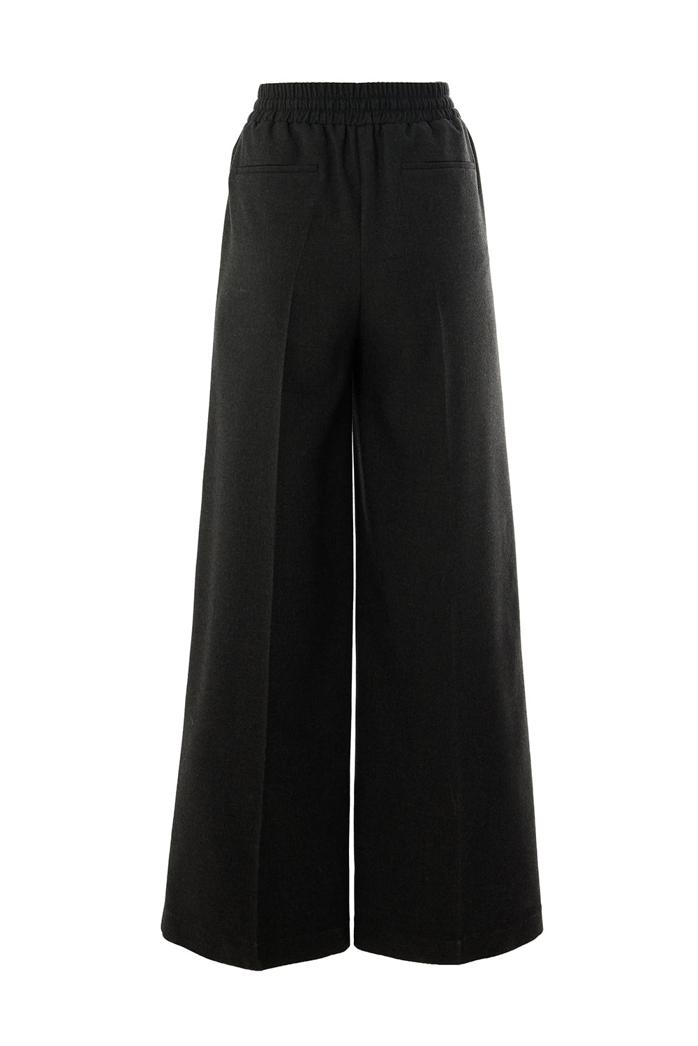 Livia Grey Drawstring Wide-Leg Pocketed Pants