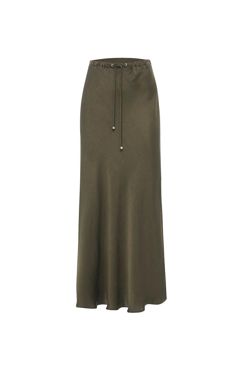 Liv Khaki Pocketed Midi Skirt