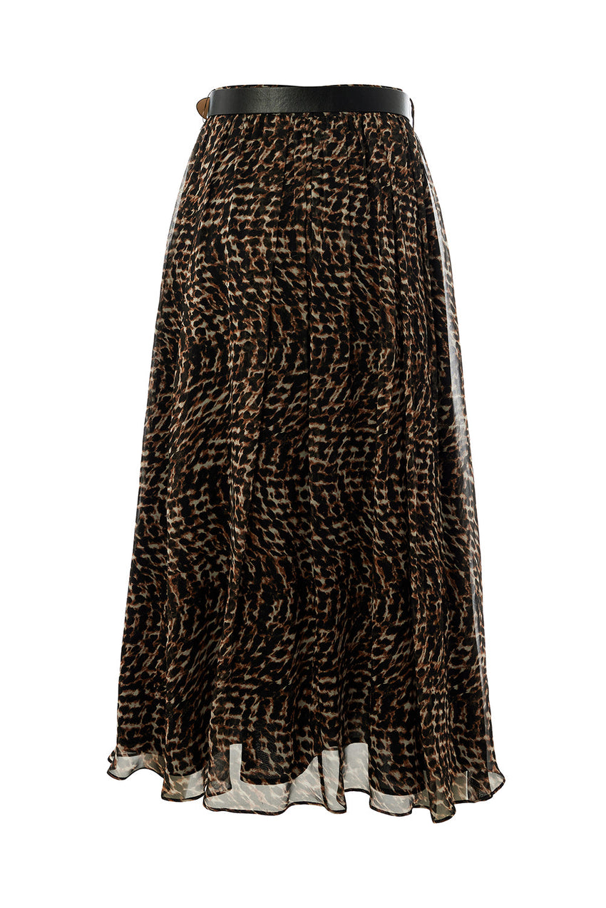 Teresa Printed Chiffon Midi Skirt