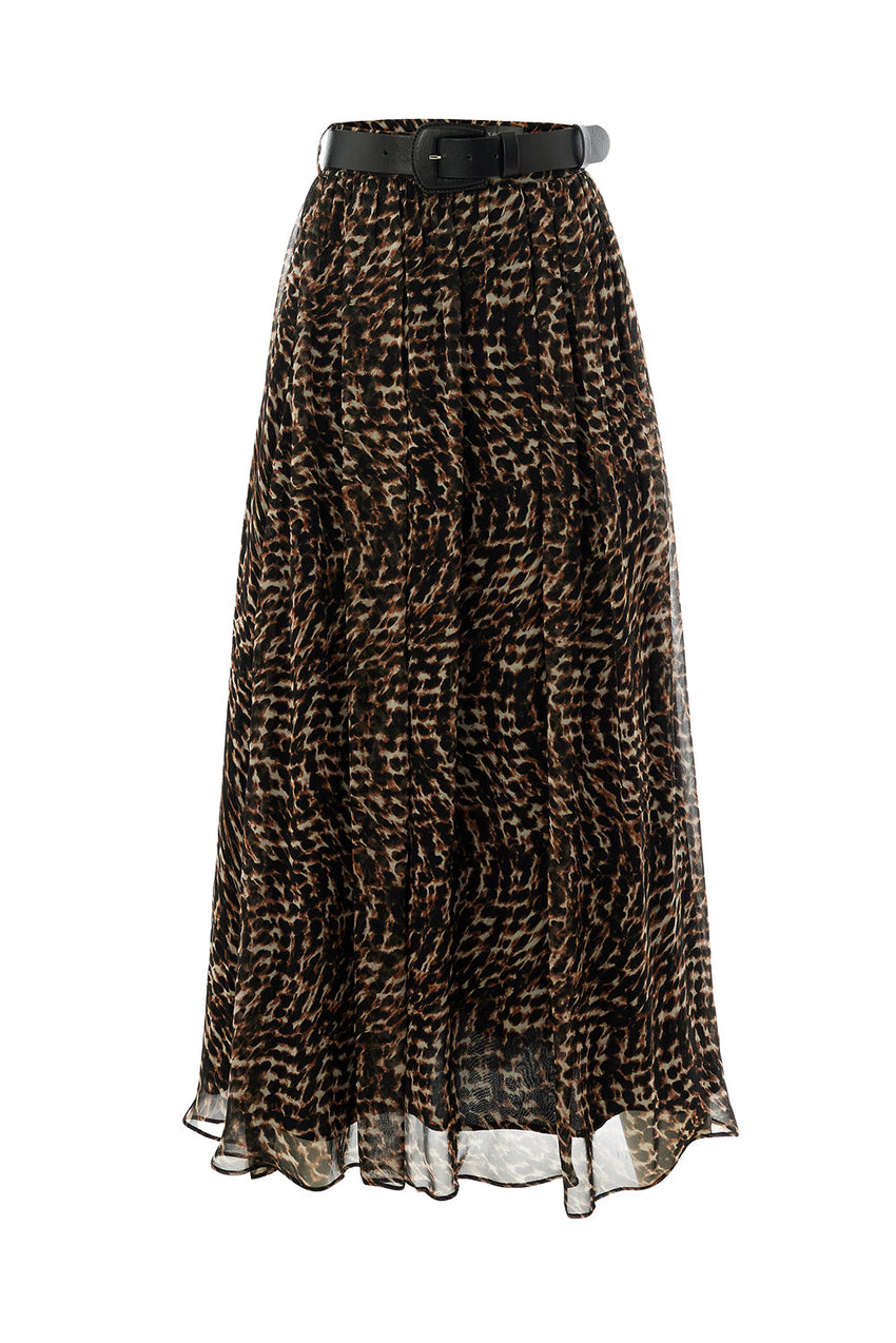 Teresa Printed Chiffon Midi Skirt