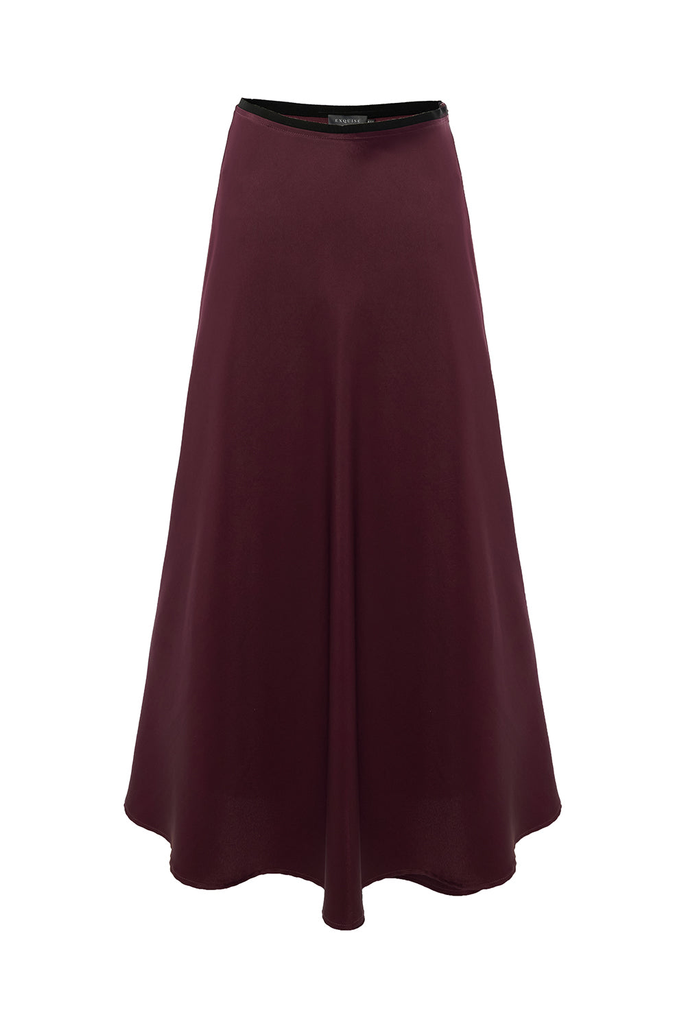 Justice Black A-Line Midi Skirt
