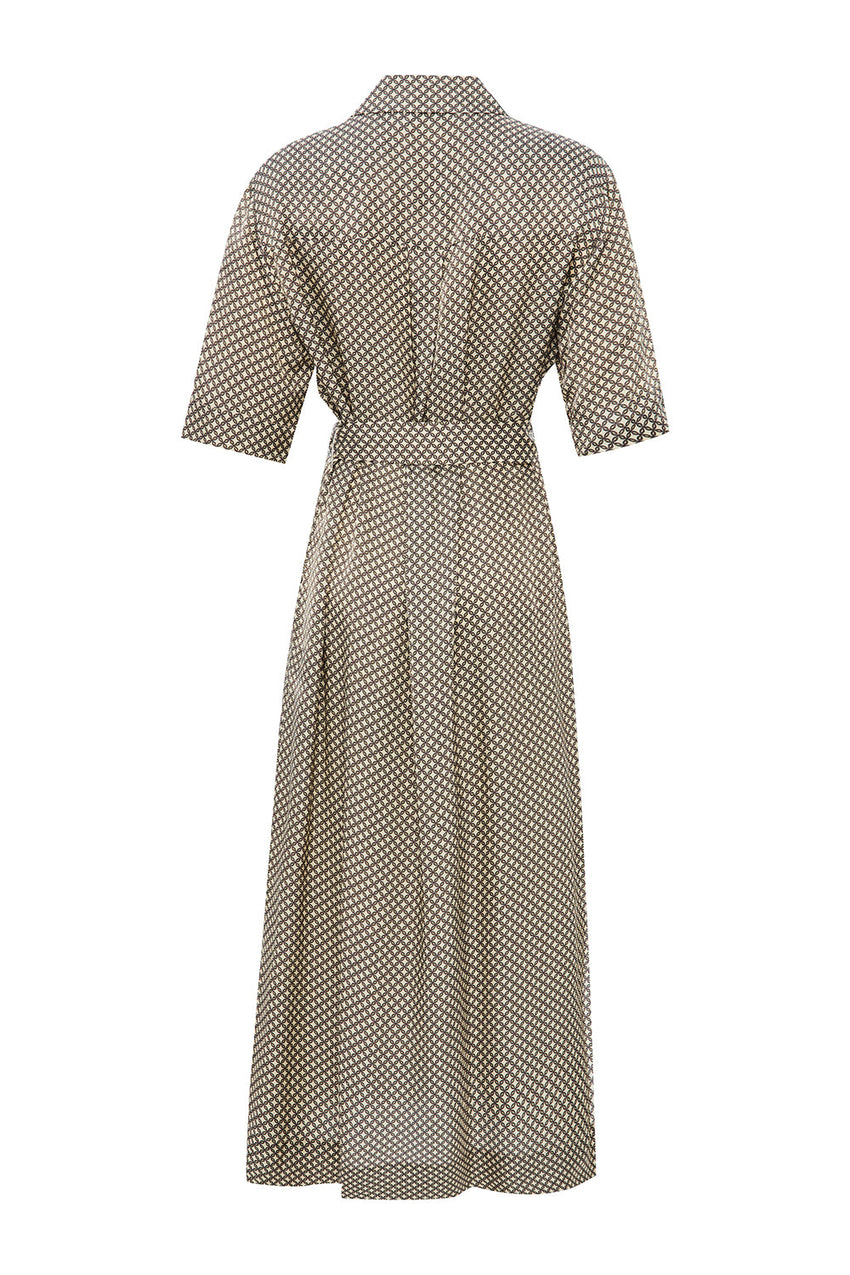 Sasha Printed Short Sleeve Shirt Dress