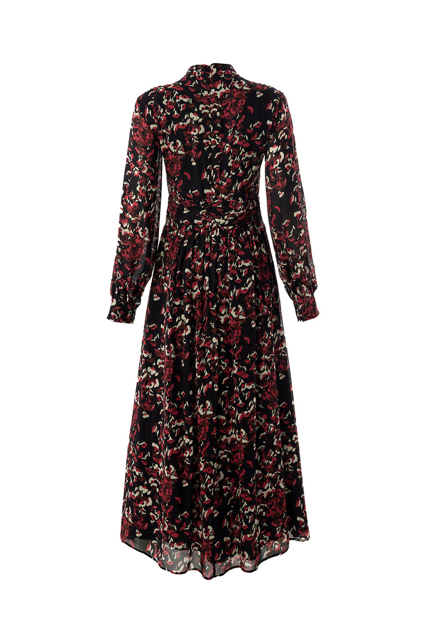 Erin Printed High Neck Maxi Dress