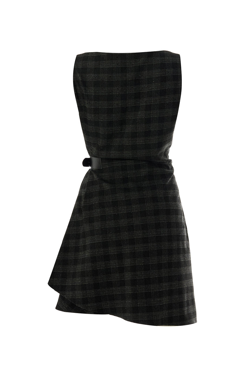 Jada Anthracite Sleeveless Mini Dress
