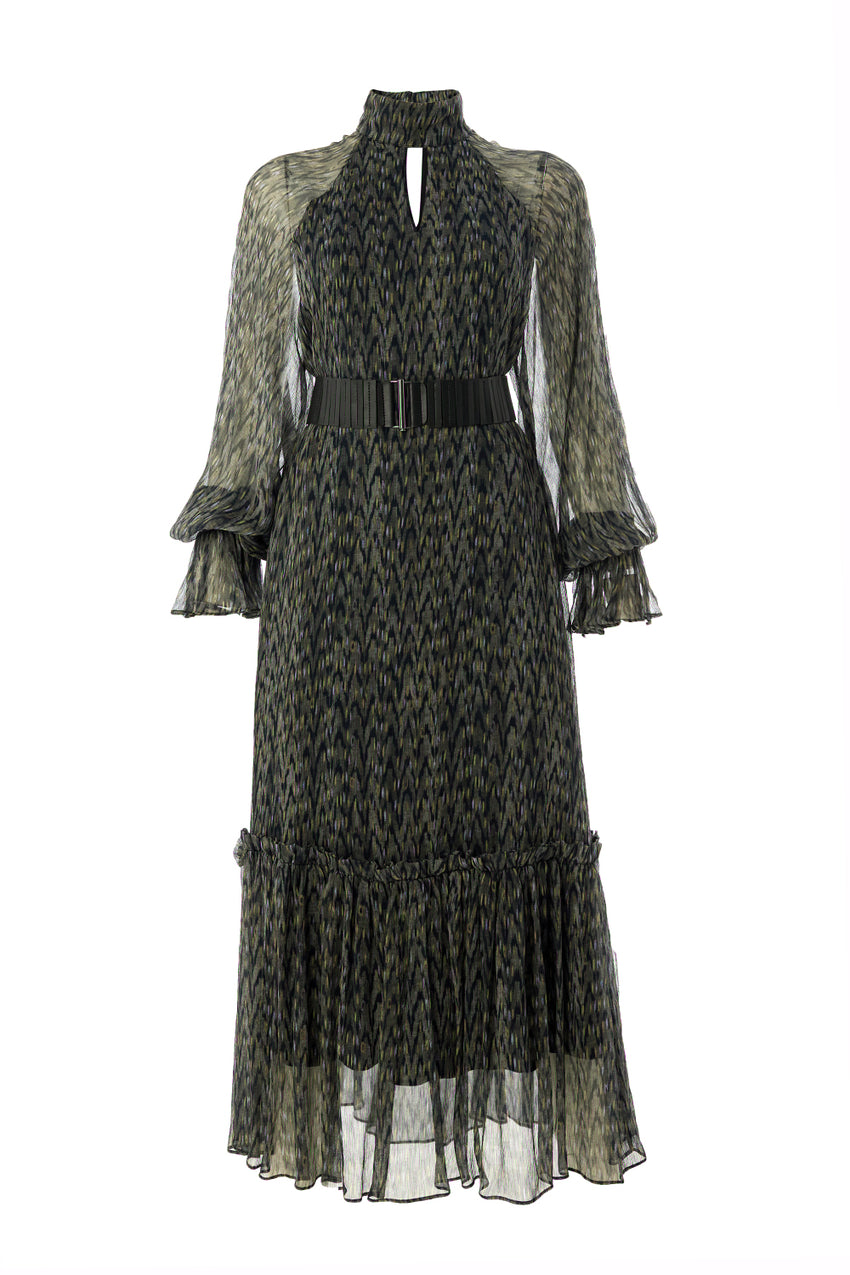 Zora Chiffon Midi Dress - MULTI COLOR
