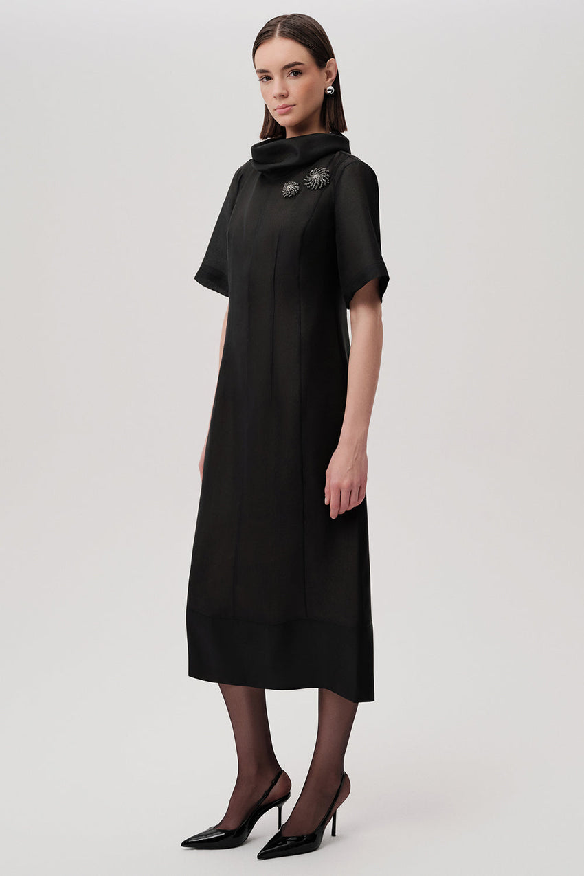 JailynLong Sleeve High Neck Dress