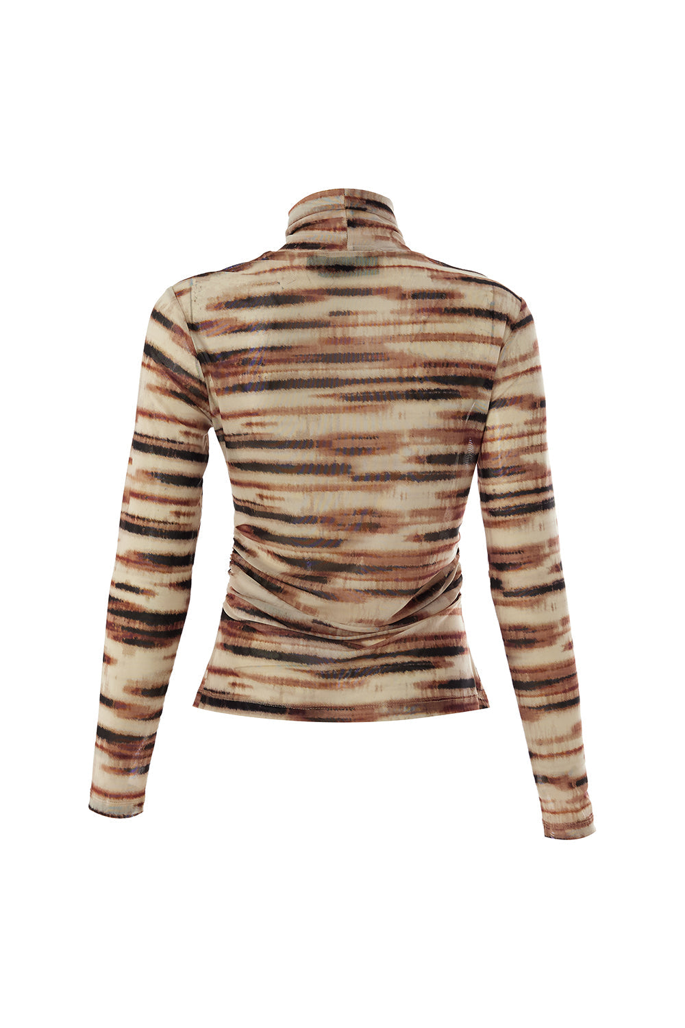 Cheyenne Multicolor Long Sleeve Mesh Turtleneck