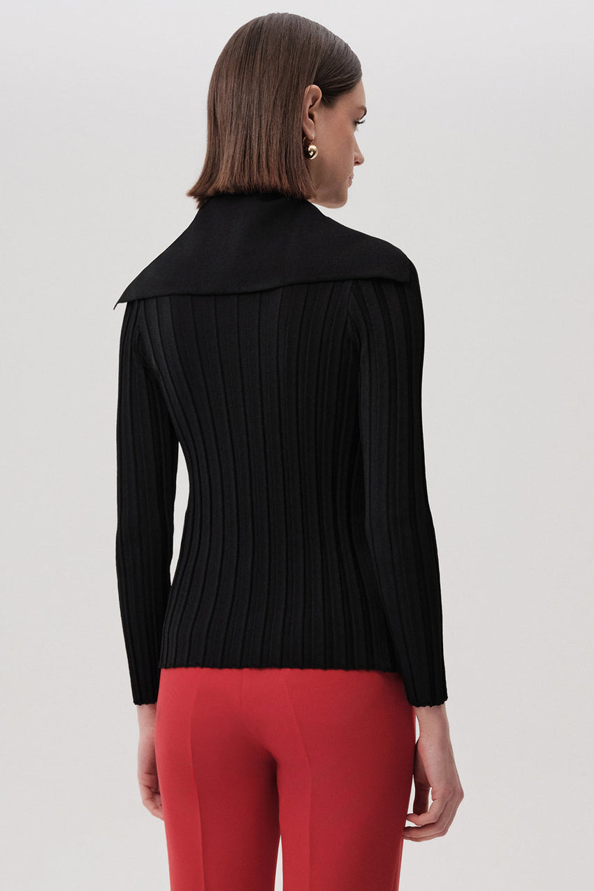 Elsa Shirt Collar Knit Cardigan