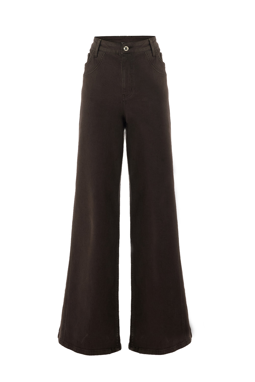 Daisy Brown Denim Jeans with Pockets
