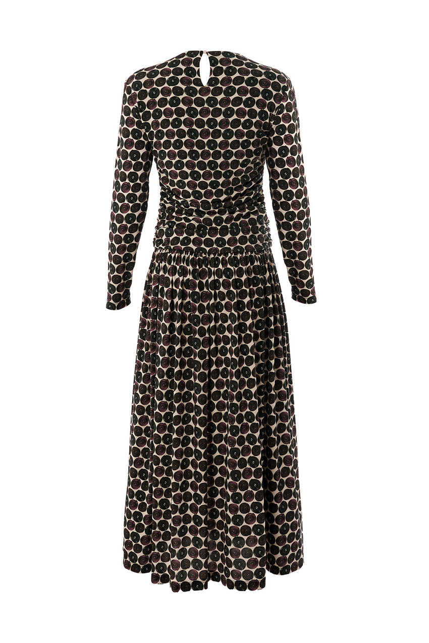 Janiyah Geo Print Long Sleeve Crew Neck Knit Dress