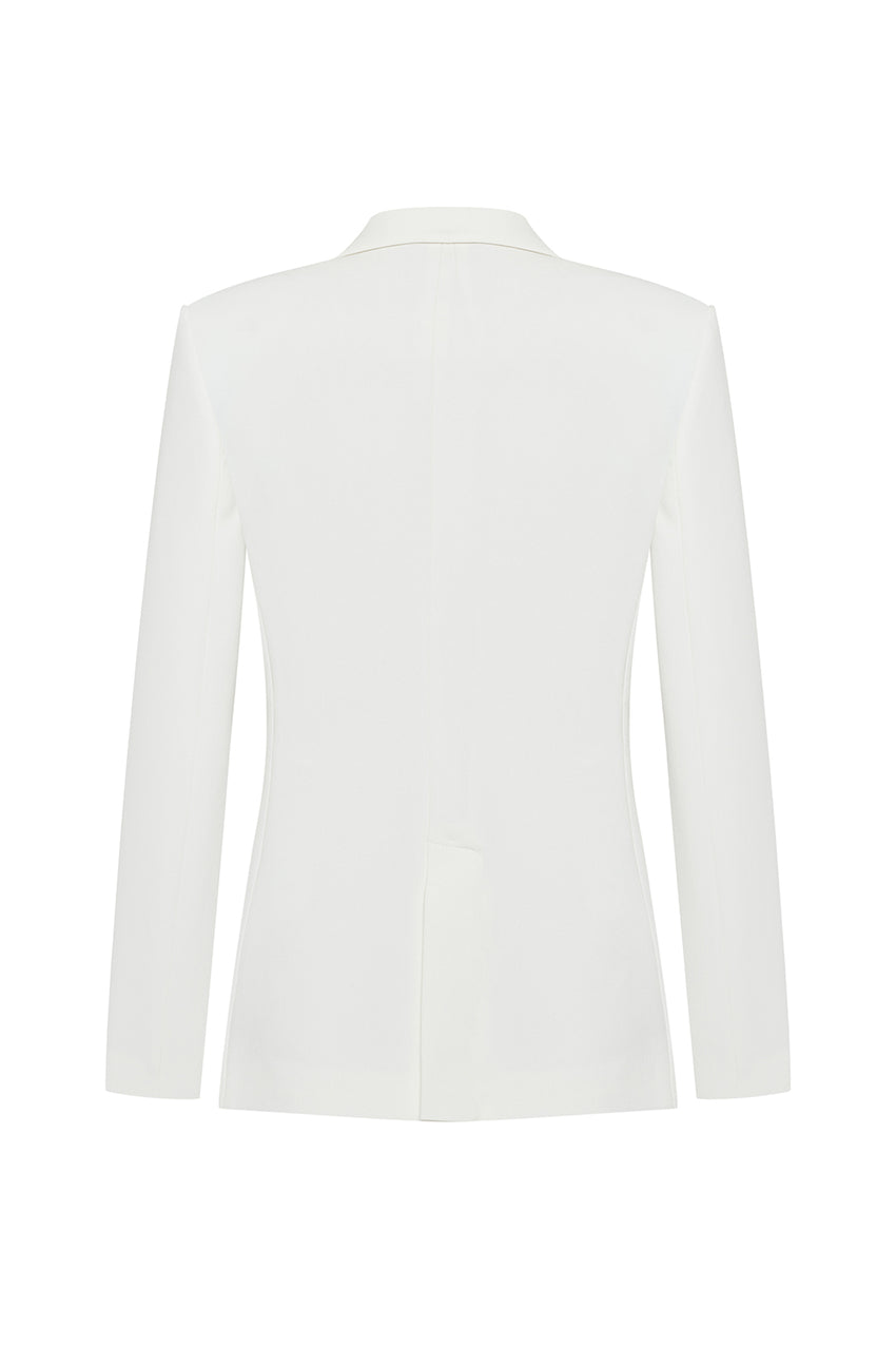 River Fitted Blazer - WHITE