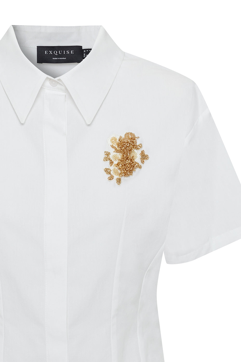 Mary Cotton Poplin Shirt - WHITE