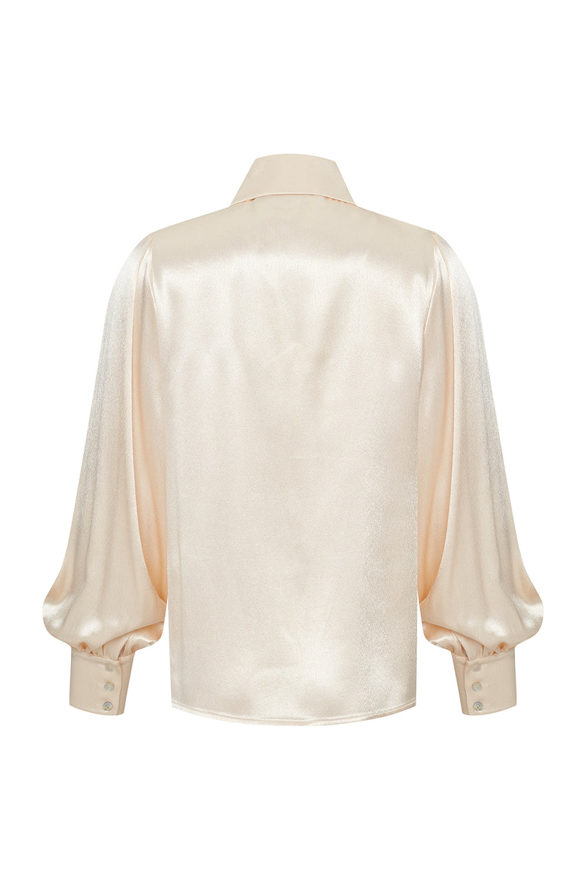 Kaia Satin Shirt - ECRU