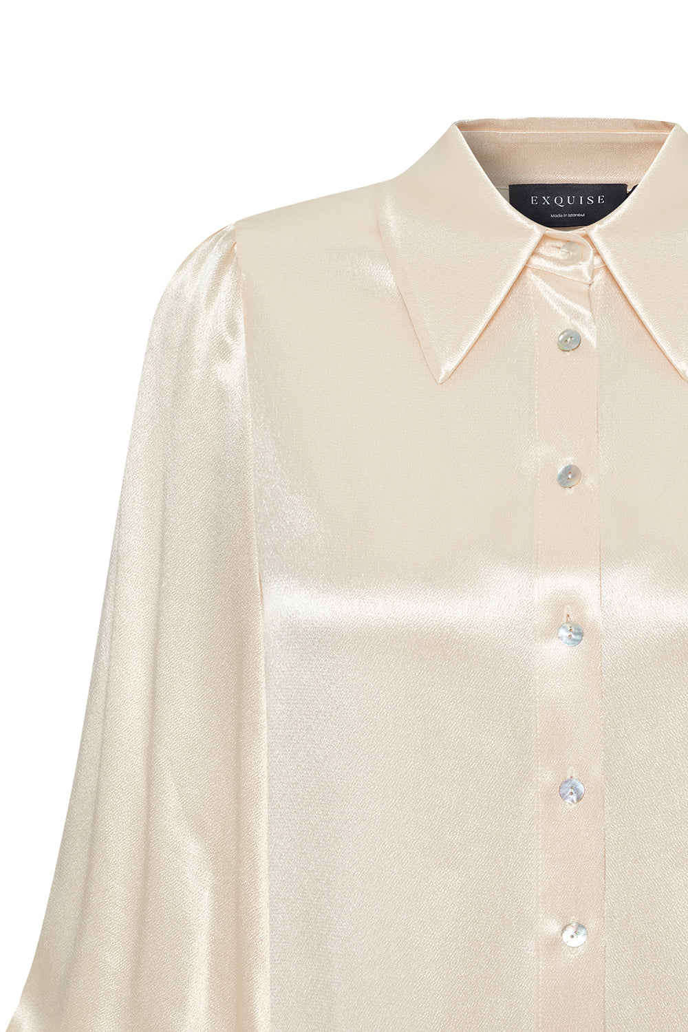 Kaia Satin Shirt - ECRU