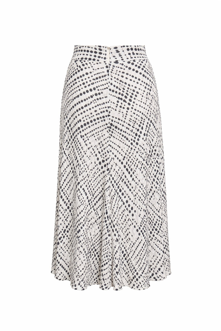 A Line Patterned Midi Skirt - MULTI COLOR