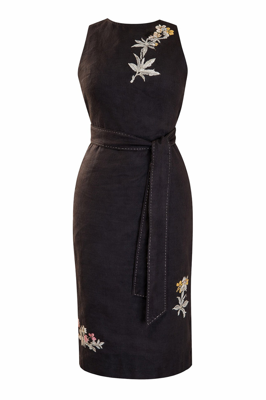Julieta Midi Dress - BLACK