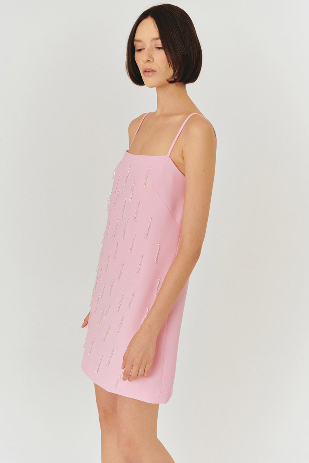 Pink Strappy Mini Dress