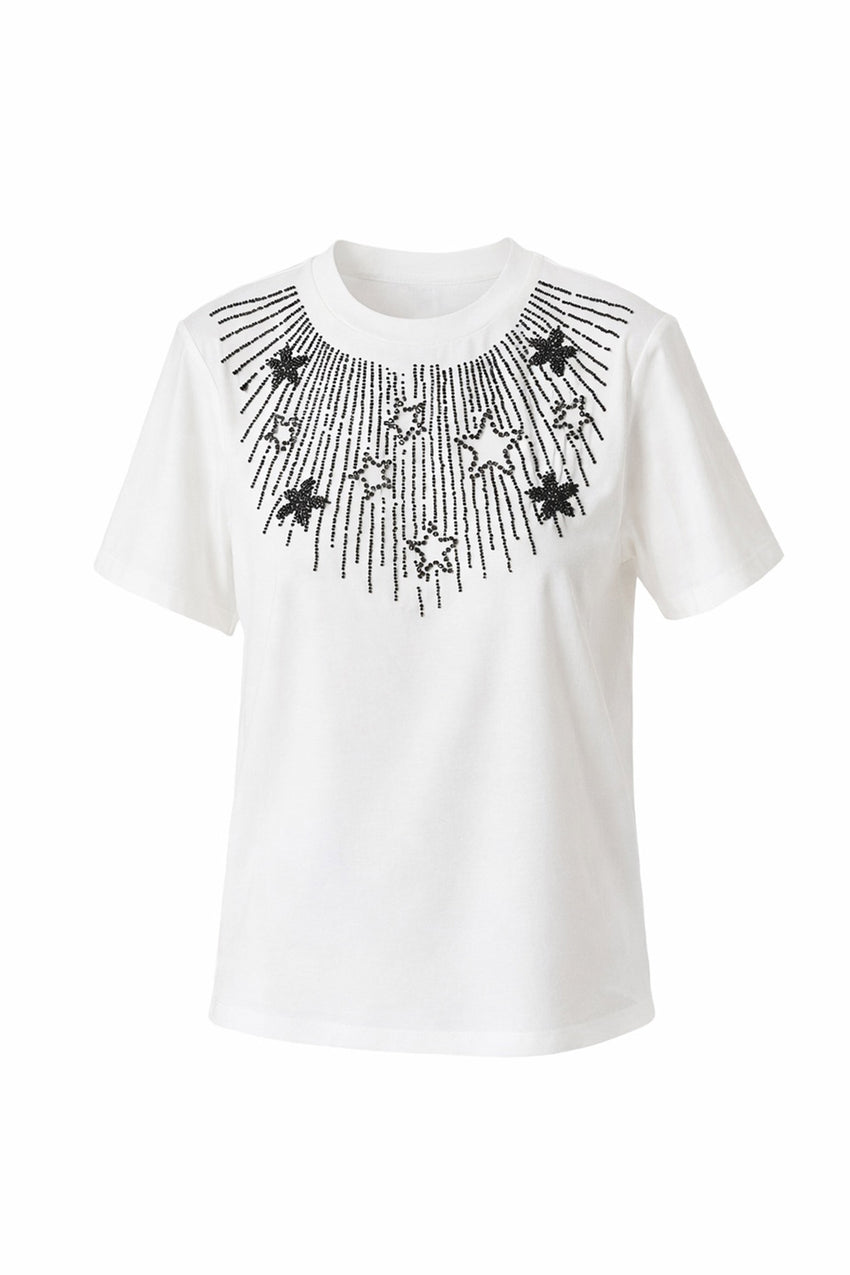 Alanna Embroidered TShirt - ECRU