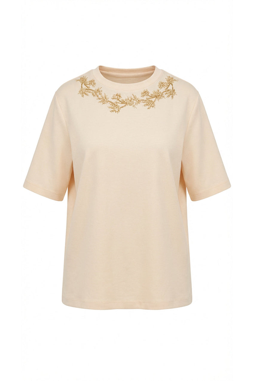 Lexaa Knitted Tshirt - CREAM