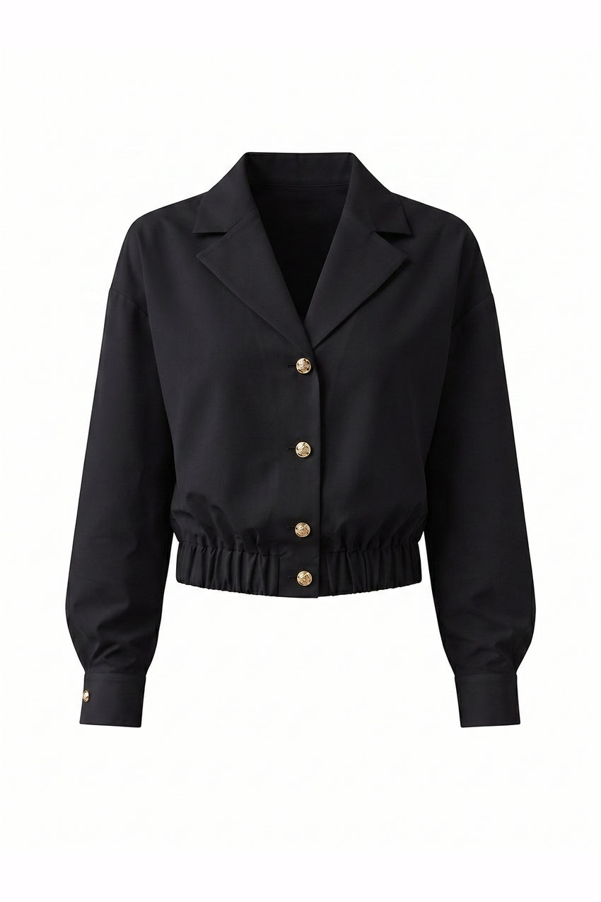 Romina Collar Jacket - Black