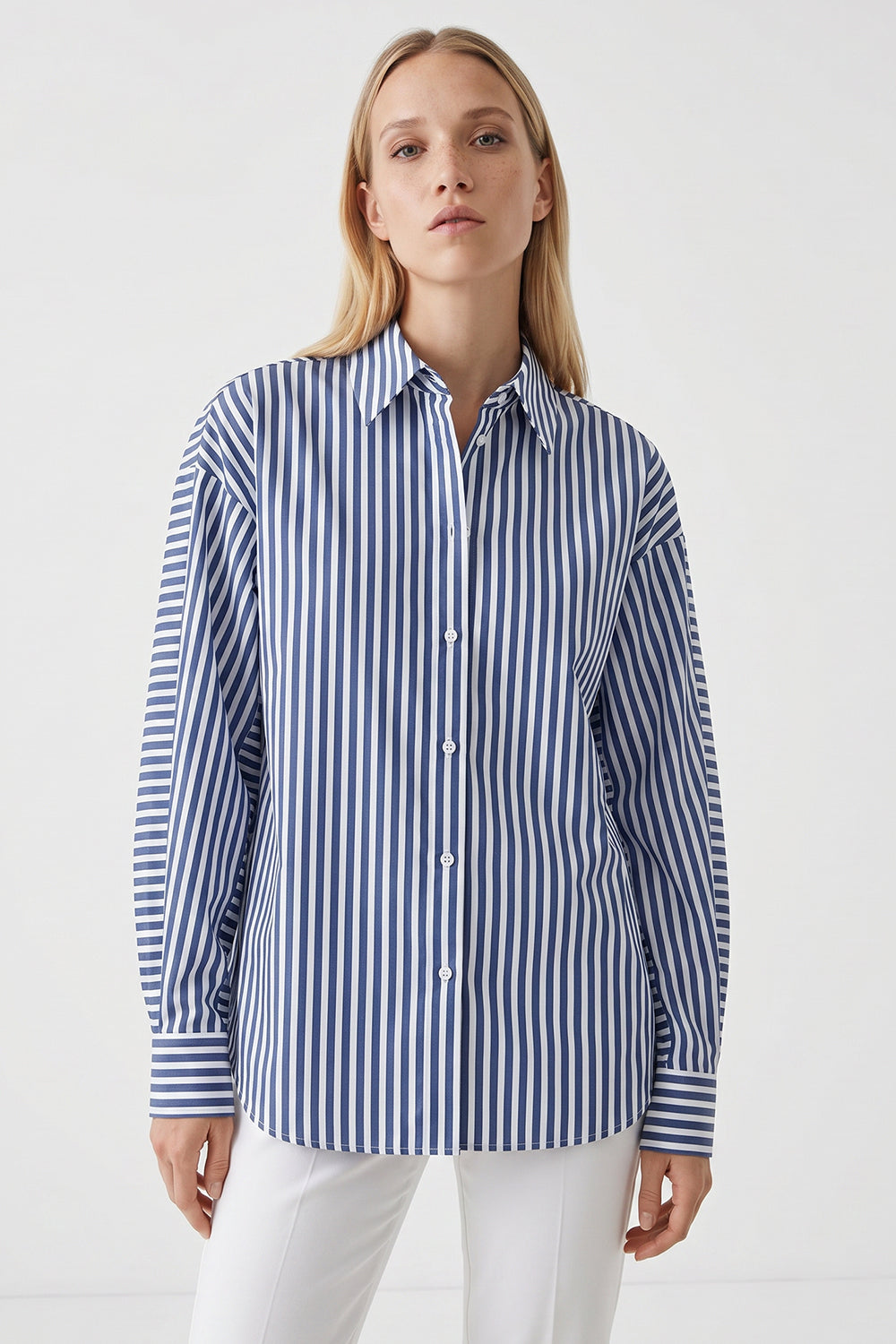 Emersyn Cotton Shirt - BLUE
