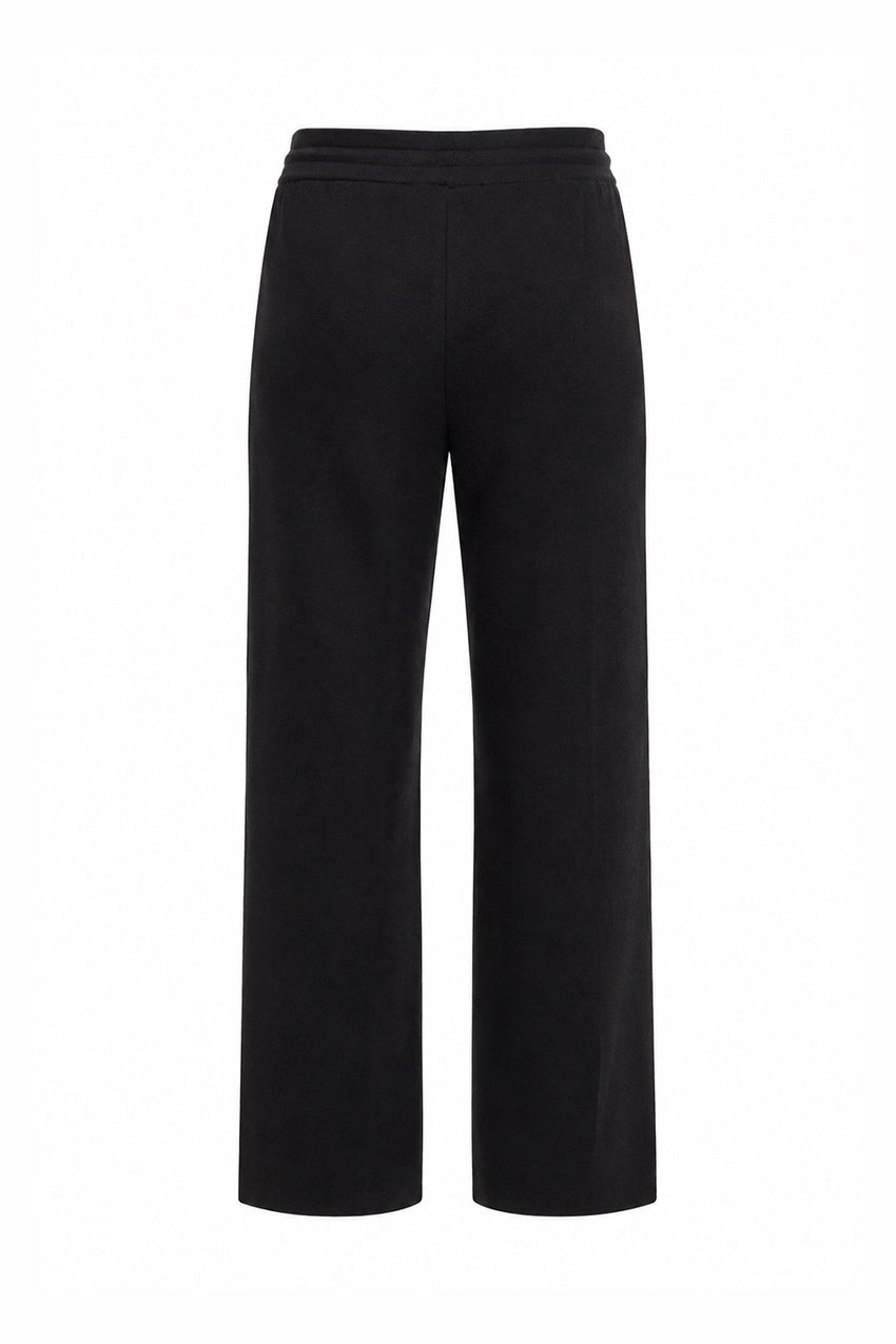 Drawstring Knitted Trousers – BLACK