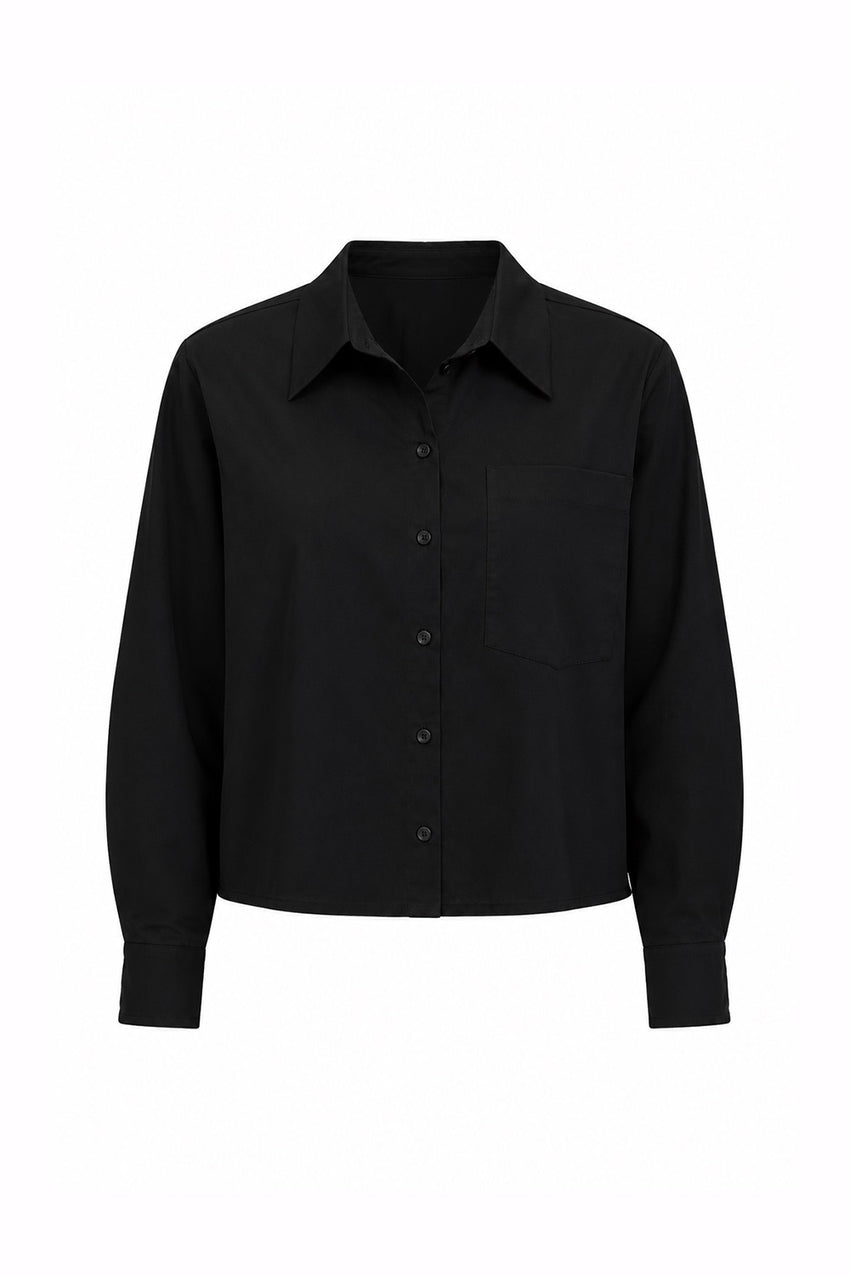 Theodora Long Sleeve Shirt – BLACK
