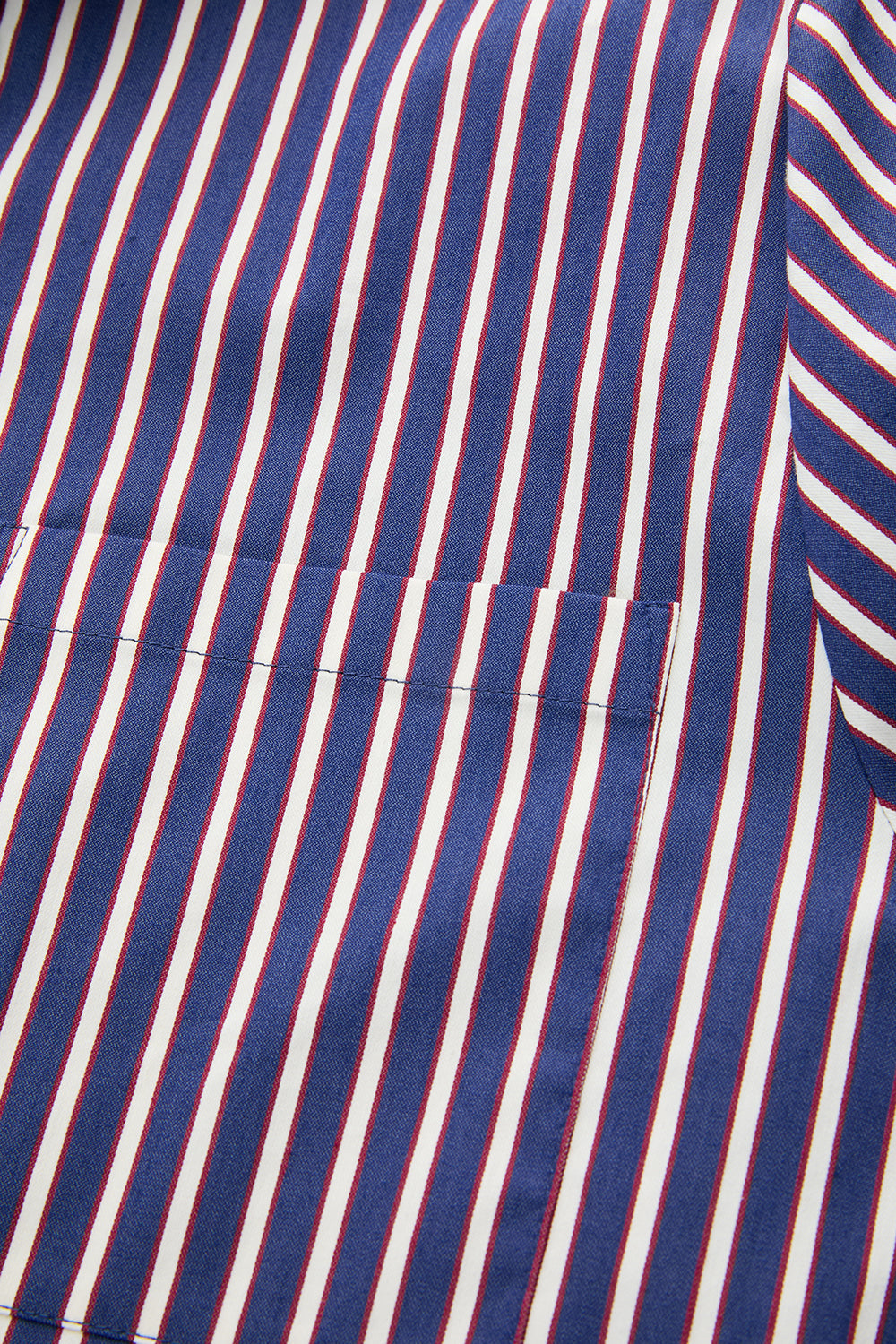 Long Sleeve Button-Front Shirt - MULTICOLOR