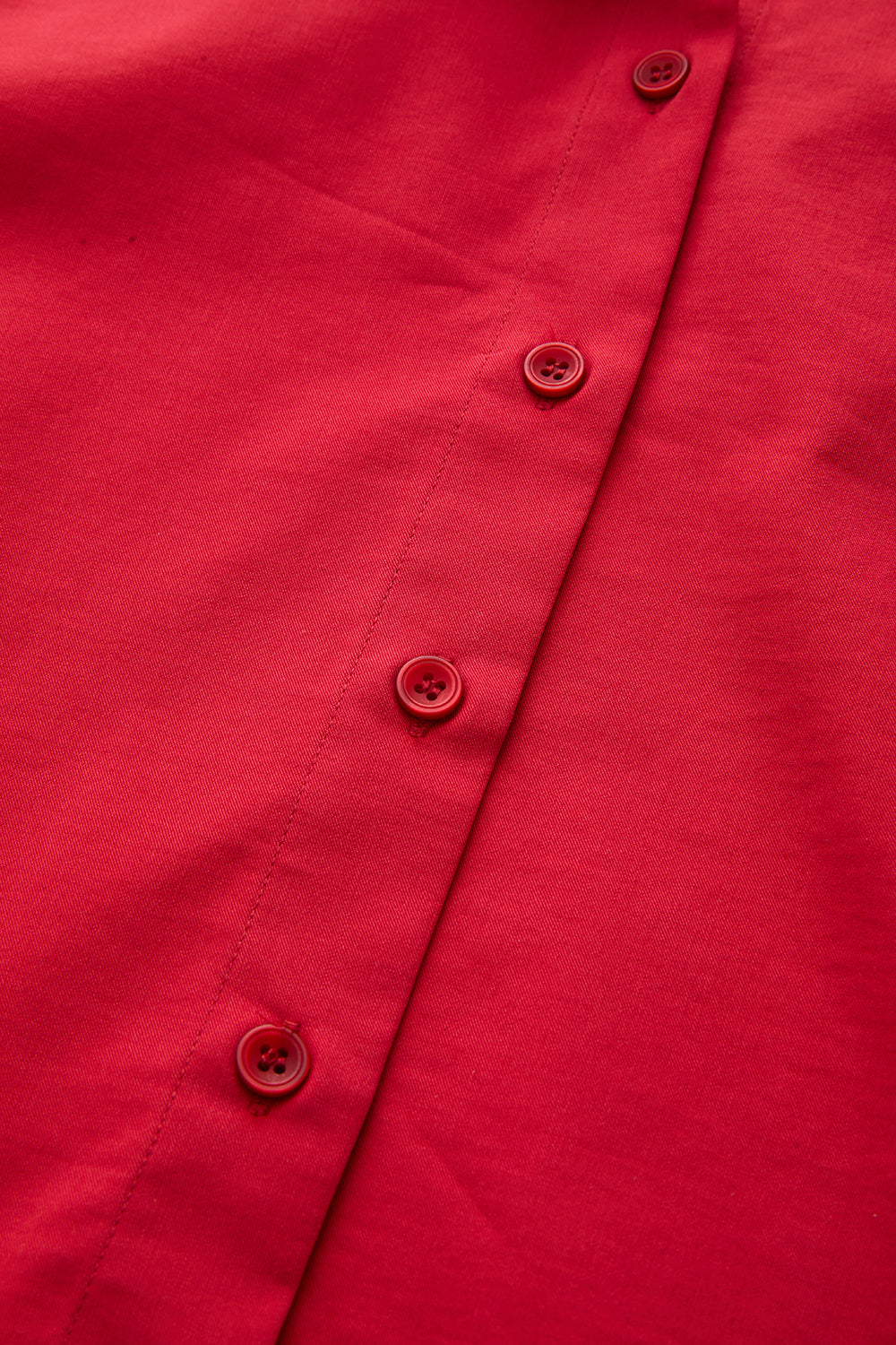 Long Sleeve Shirt with Back Pleats - RED