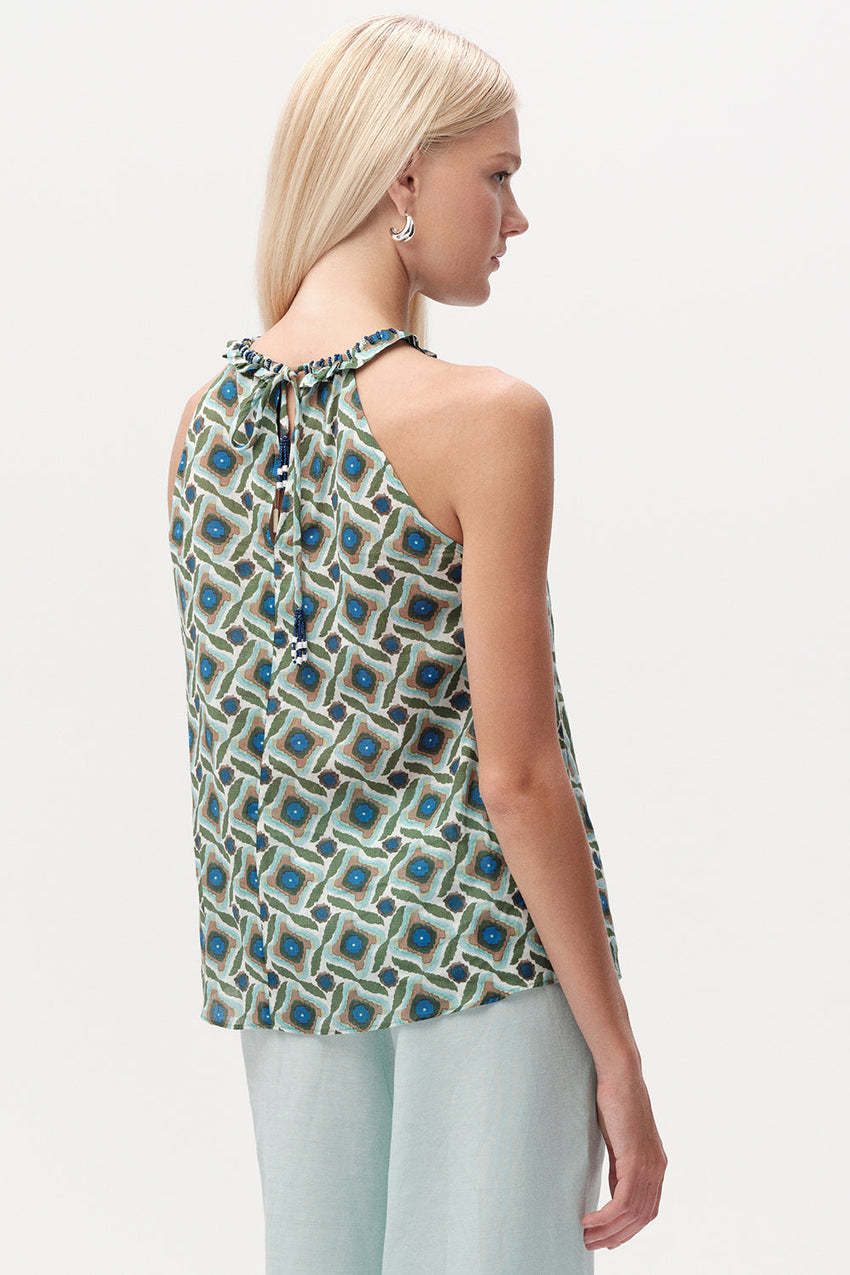 Grant Sleeveless Blouse - MULTI COLOR