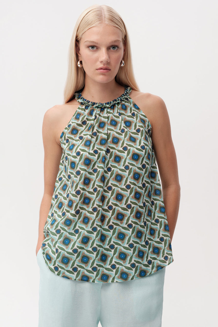 Grant Sleeveless Blouse - MULTI COLOR
