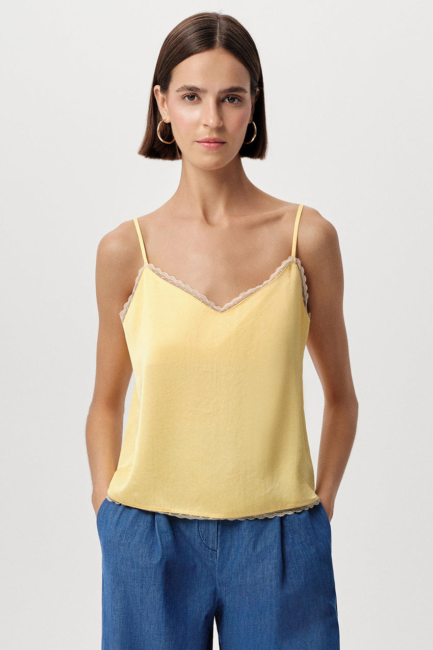 Tammy Spaghetti Straps  Blouse  - YELLOW