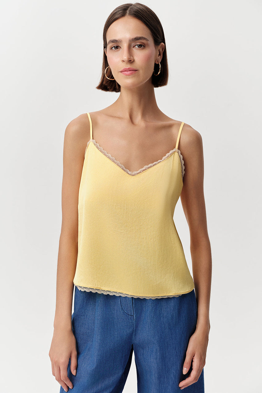 Tammy Spaghetti Straps  Blouse  - YELLOW