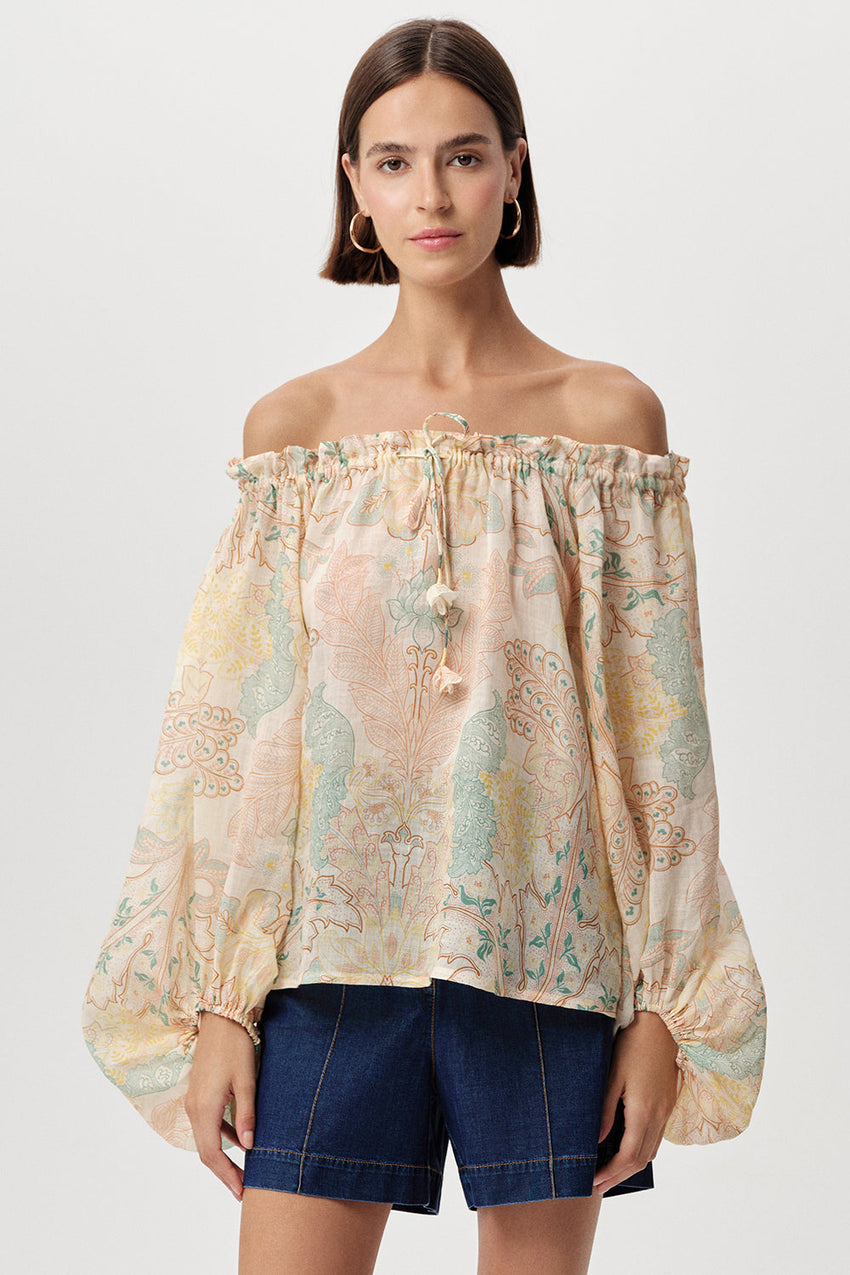 Uliana Long Sleeve Blouse - MULTI COLOR