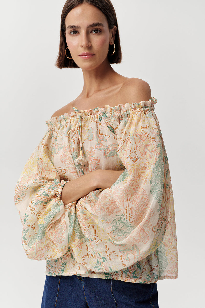 Uliana Long Sleeve Blouse - MULTI COLOR