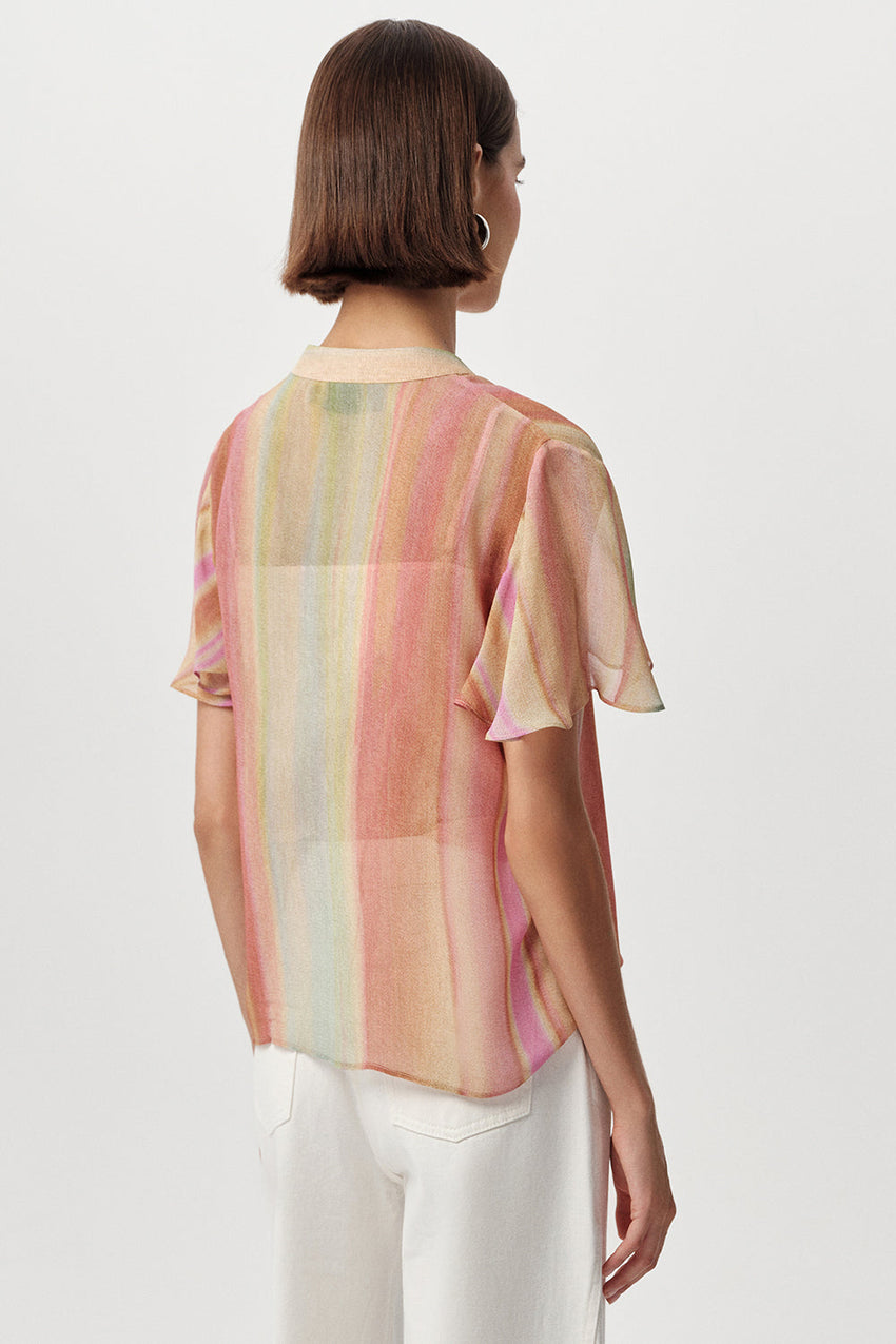 Nadine Short Sleeve Blouse - MULTI COLOR