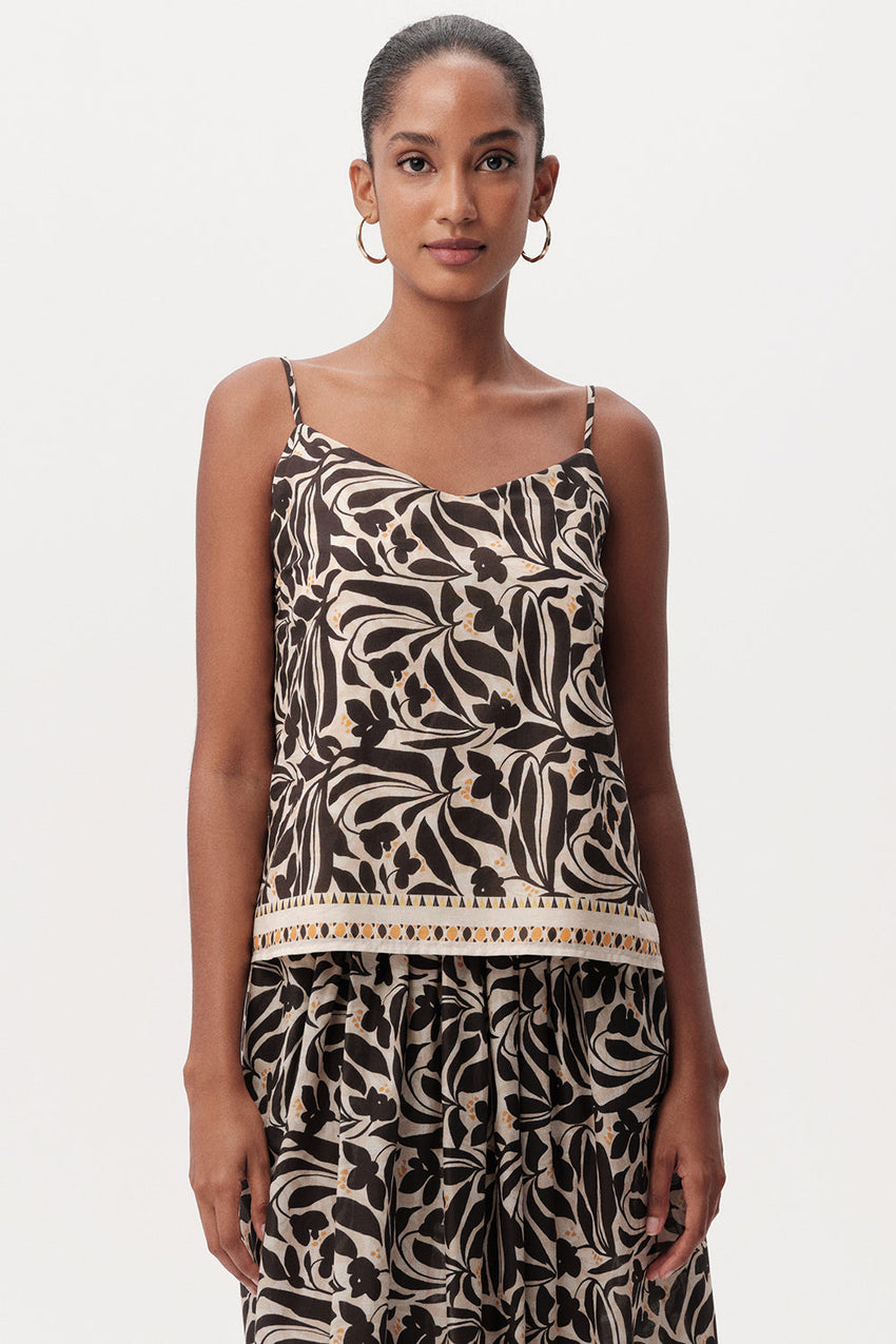 Abella Spaghetti Strap Blouse - MULTI COLOR